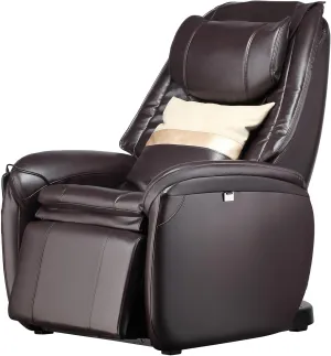 COSTWAY Massage Chair, Full Body Zero Gravity Massage Recliner with SL Track, Waist Heater, Calf Airbag, Automatic Shoulder Detection, Remote Control, Wheels, Pillow, Installation Free (Brown)