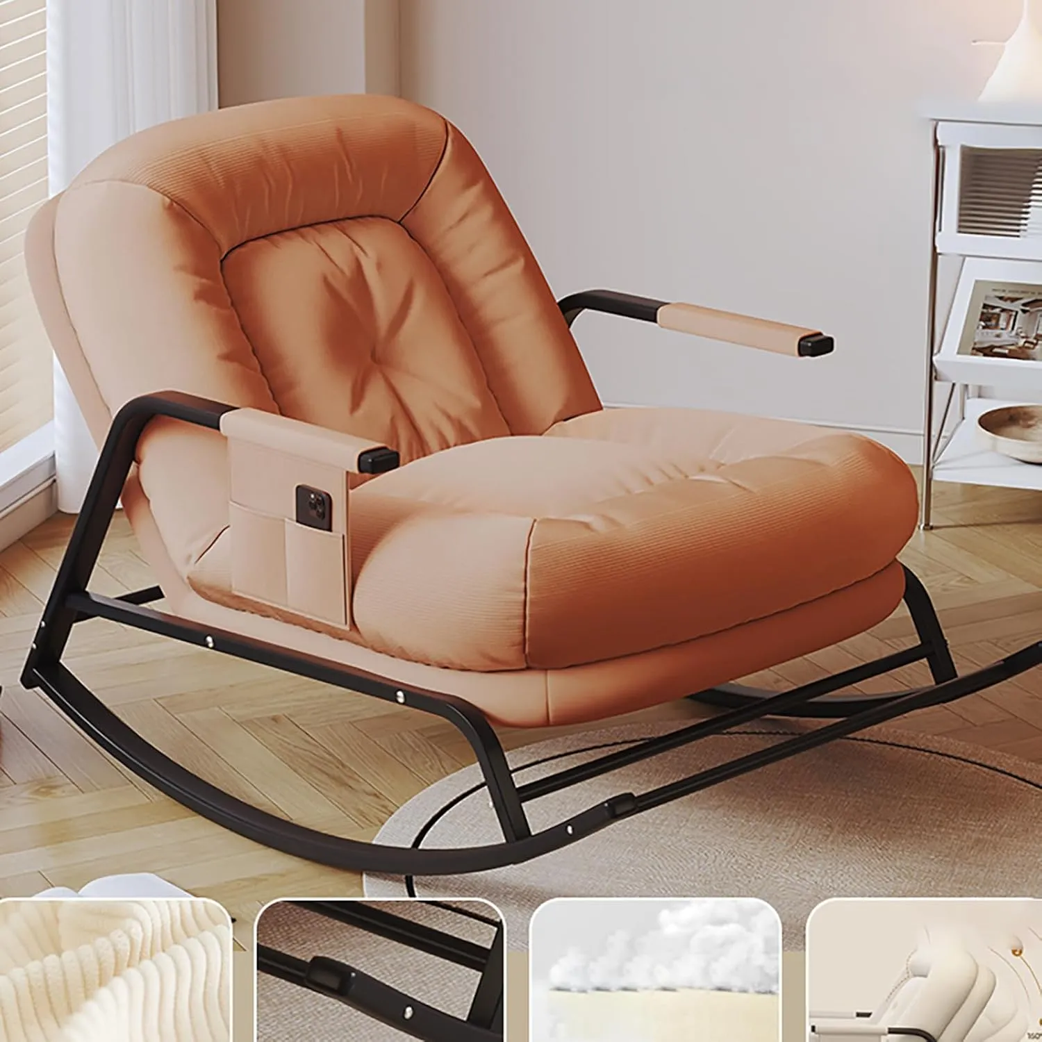 Cozy Lazy Sofa for Relaxation - Adjustable Lounge Chair for Sleeping and Napping on Balcony, Ideal for Home Use and Midday Breaks for Adults D