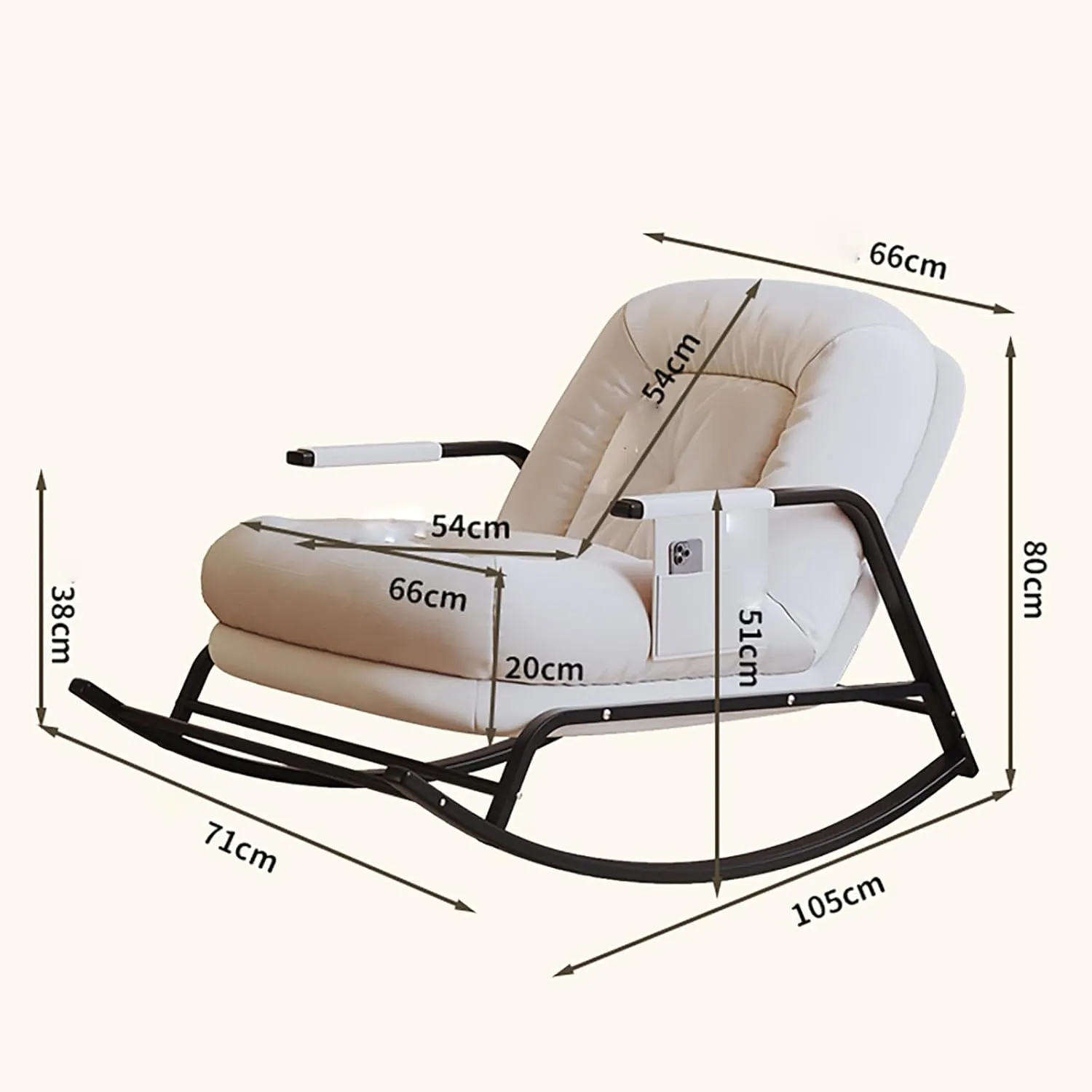 Cozy Lazy Sofa for Relaxation - Adjustable Lounge Chair for Sleeping and Napping on Balcony, Ideal for Home Use and Midday Breaks for Adults D
