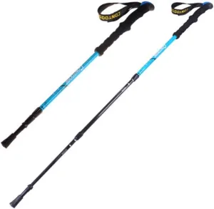 Crutch Trekking Poles Walking Anti Shock Sticks Carbon Super Light Three Sections Telescopic Sticks Travel Equipment (Color : Blue)