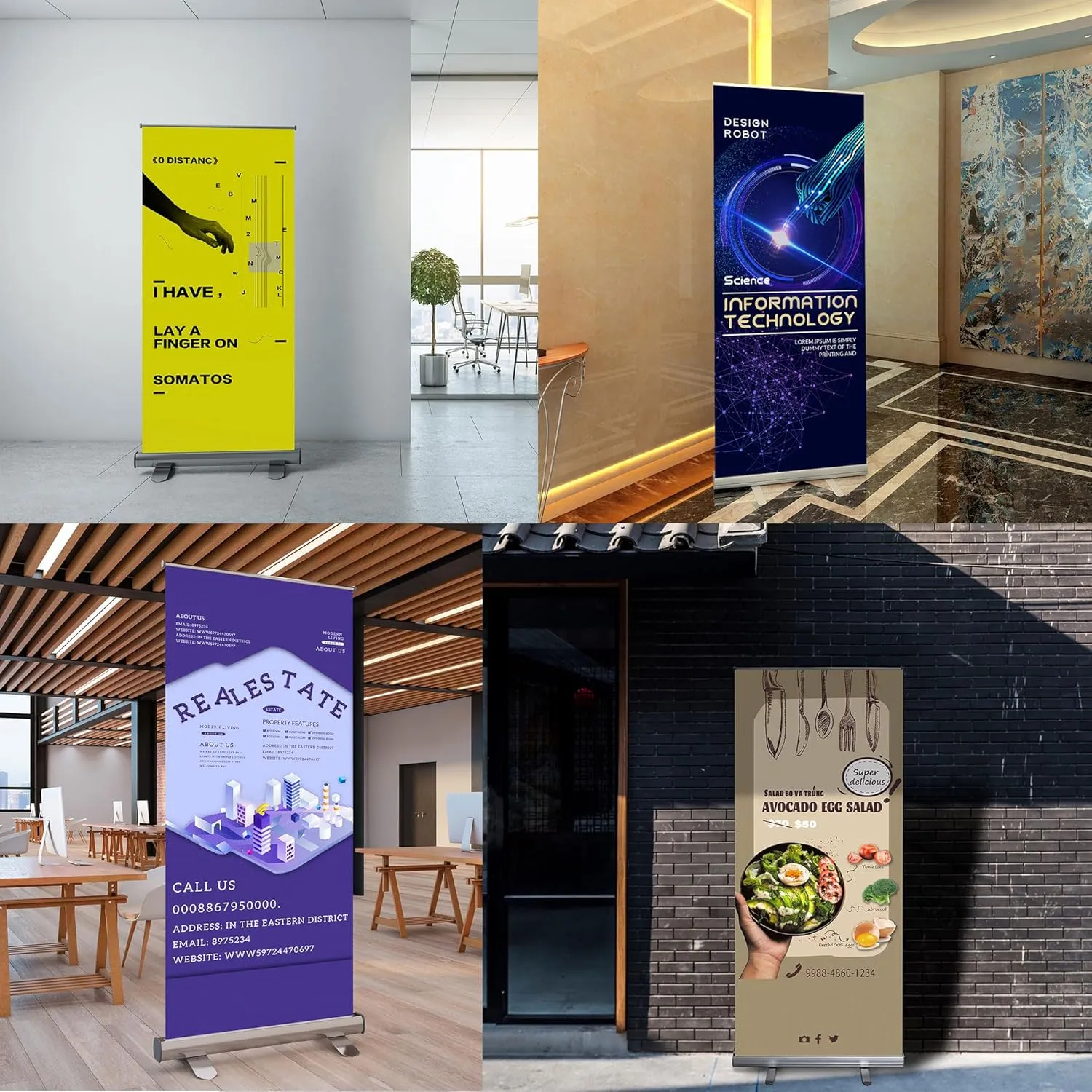 Customize Retractable Banner Stand for Business - 24" X 63" to 34" X 79",Portable Adjustable Banner with Travel Bag,Banners and Signs for Trade Show,Retail Display,Halloween,Birthday,Christmas