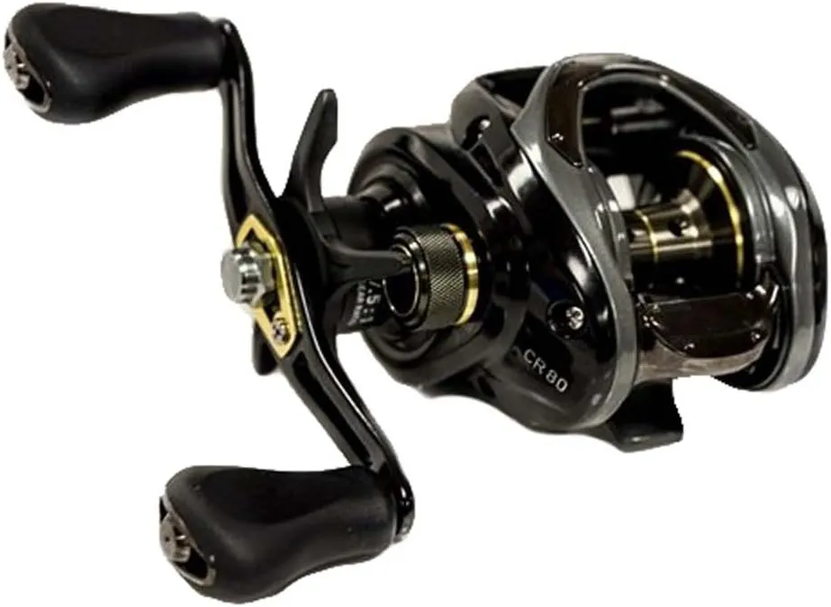 Daiwa, CR80 Casting Reel, 7.5:1 Gear Ratio, 7BB, !RB Bearings, 15 lb Max Drag, Right Hand, Black, CR80HS (CR80HS)