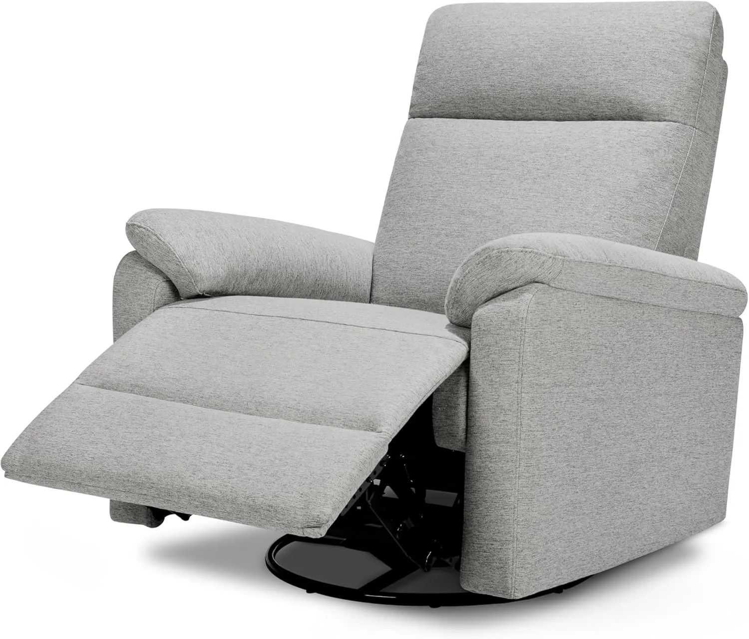 DaVinci Suzy Glider Recliner Nursery Chair - Glider Rocking Chair for Nursery and Living Room - GREENGUARD Gold, FSC & Certi-PUR US Certified - 360° Swivel Rocker Recliner Chair (Frost Grey)