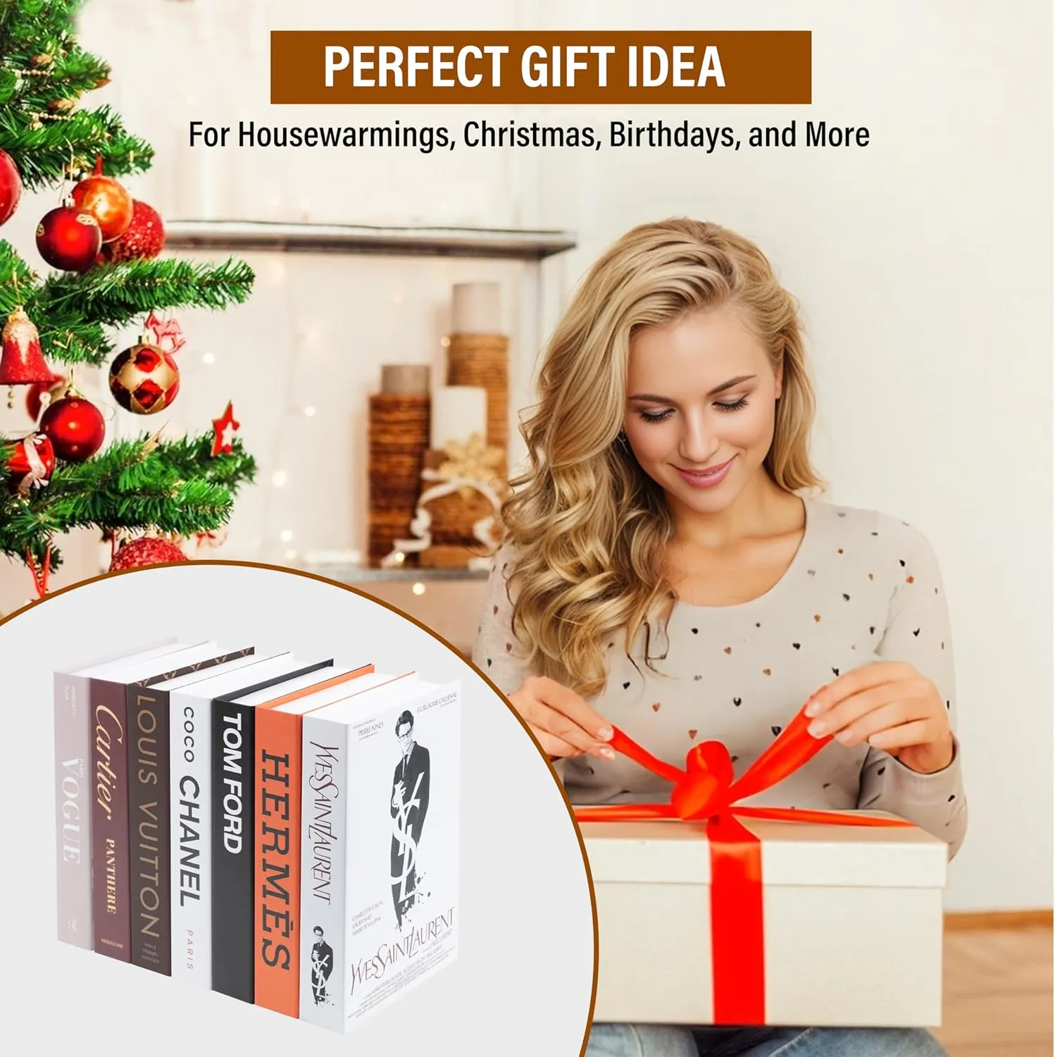 Decorative Faux Books | Suite | Large | 7 PCS | Home Decor | Coffee Table | Bookshelf | Aesthetic Book Set | Living Room | Preppy | Stylish | Modern Decor