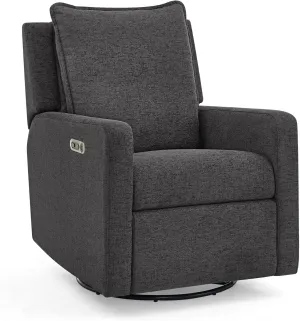 Delta Children babyGap Harlowe Power Recliner with USB-A and Type-C Ports Greenguard Gold Certified – Stain-Resistant Performance Fabric is Oeko-TEX Standard 100 Certified, Charcoal