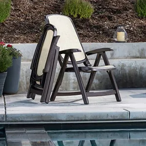 Delta Reclining High Back Chair 2-pack by Nardi Commercial Quality, 5-position Reclining (Brown)