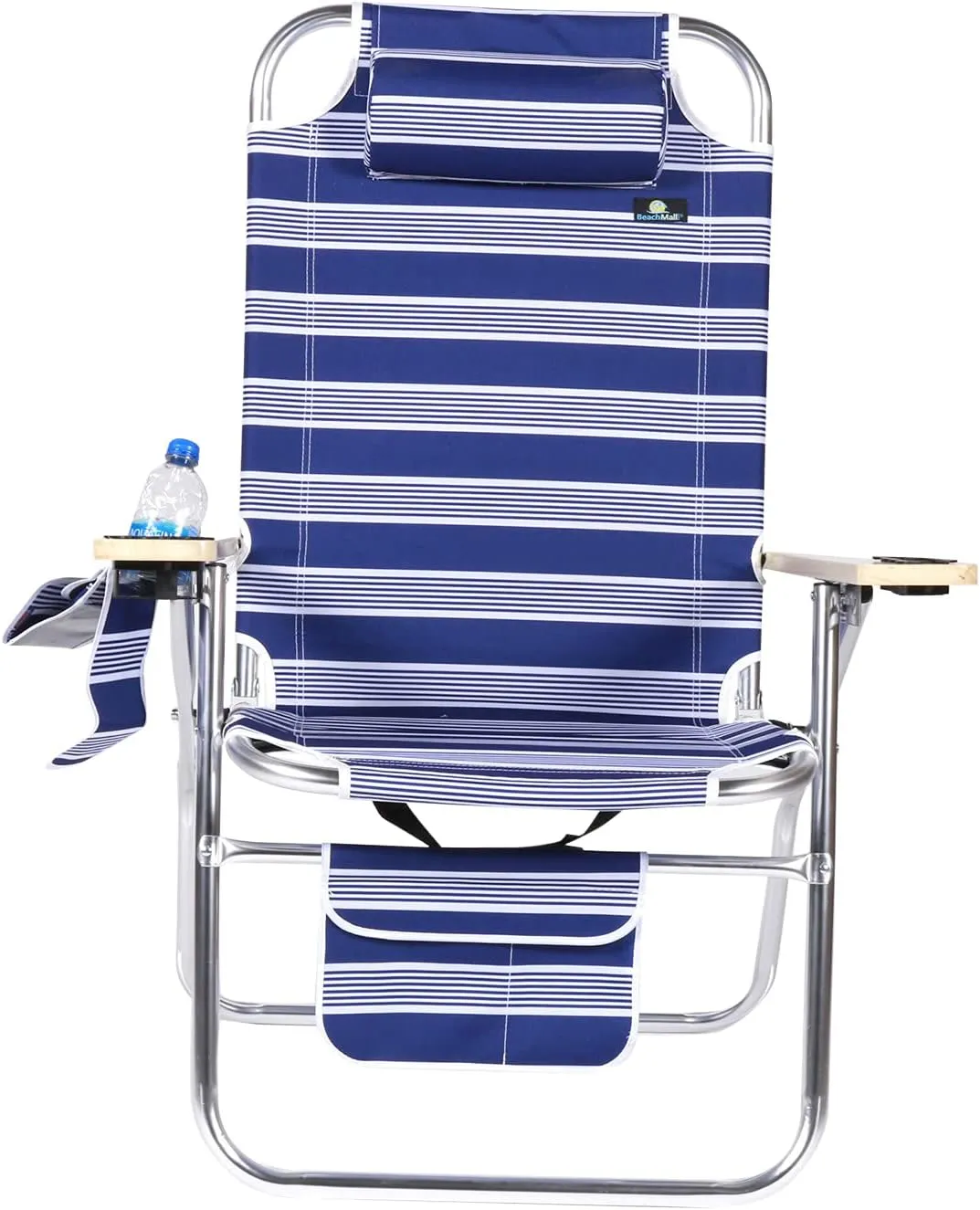 Deluxe XL Tall 17 Inches High Seat Beach Chair for Adults Heavy Duty, Aluminum Frame, Wide Plus Size, 300 lb Capacity