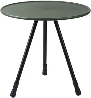 Detachable Portable Table with Adjustable Legs, Round Folding Table with Storage Bag, Height Adjustable Side Table, Ultralight Travel Table for Outdoor Picnic Backyard Party,Green