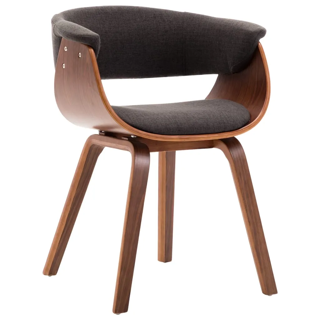 Dining Chair Kitchen Chair with Armrests Bent Wood and Faux Leather