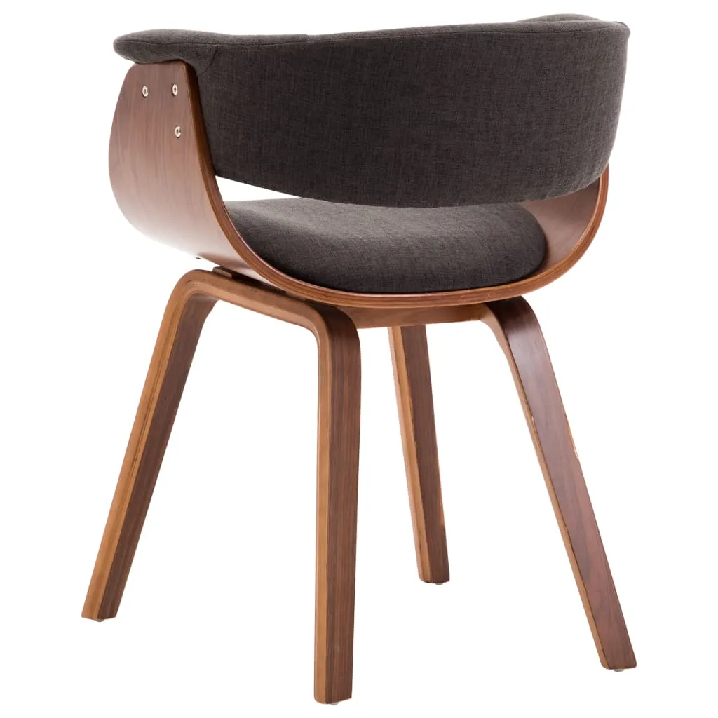 Dining Chair Kitchen Chair with Armrests Bent Wood and Faux Leather