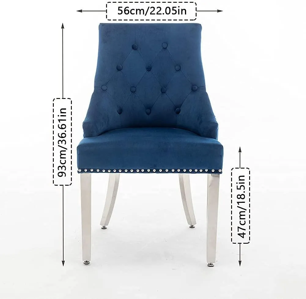 Dining Chair Set of 2 Kitchen Counter Chair Leisure Living Room Arm Chair Velvet Lounge Reception Sofa Chair