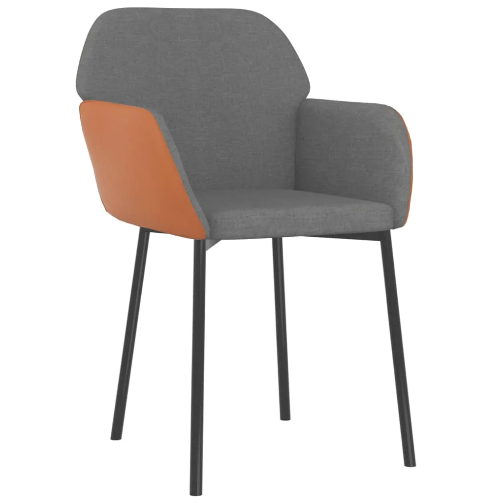 Dining Chairs 2 Pcs Accent Upholstered Chair Fabric and Faux Leather