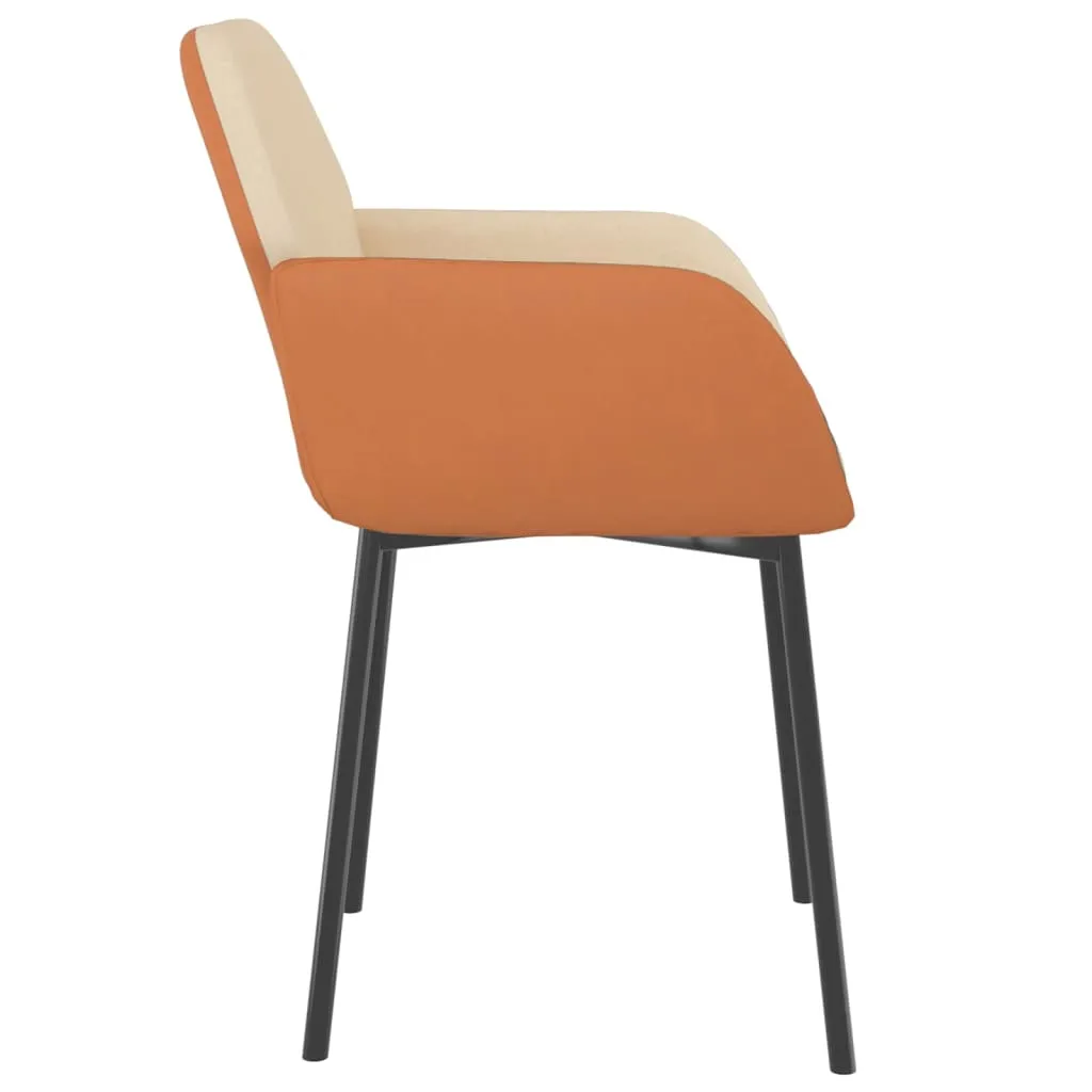 Dining Chairs 2 Pcs Accent Upholstered Chair Fabric and Faux Leather
