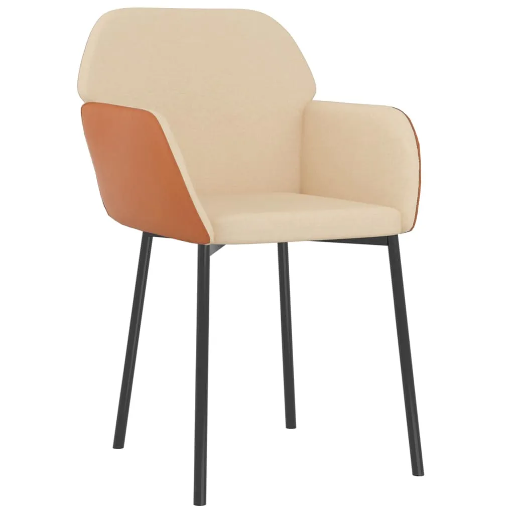 Dining Chairs 2 Pcs Accent Upholstered Chair Fabric and Faux Leather