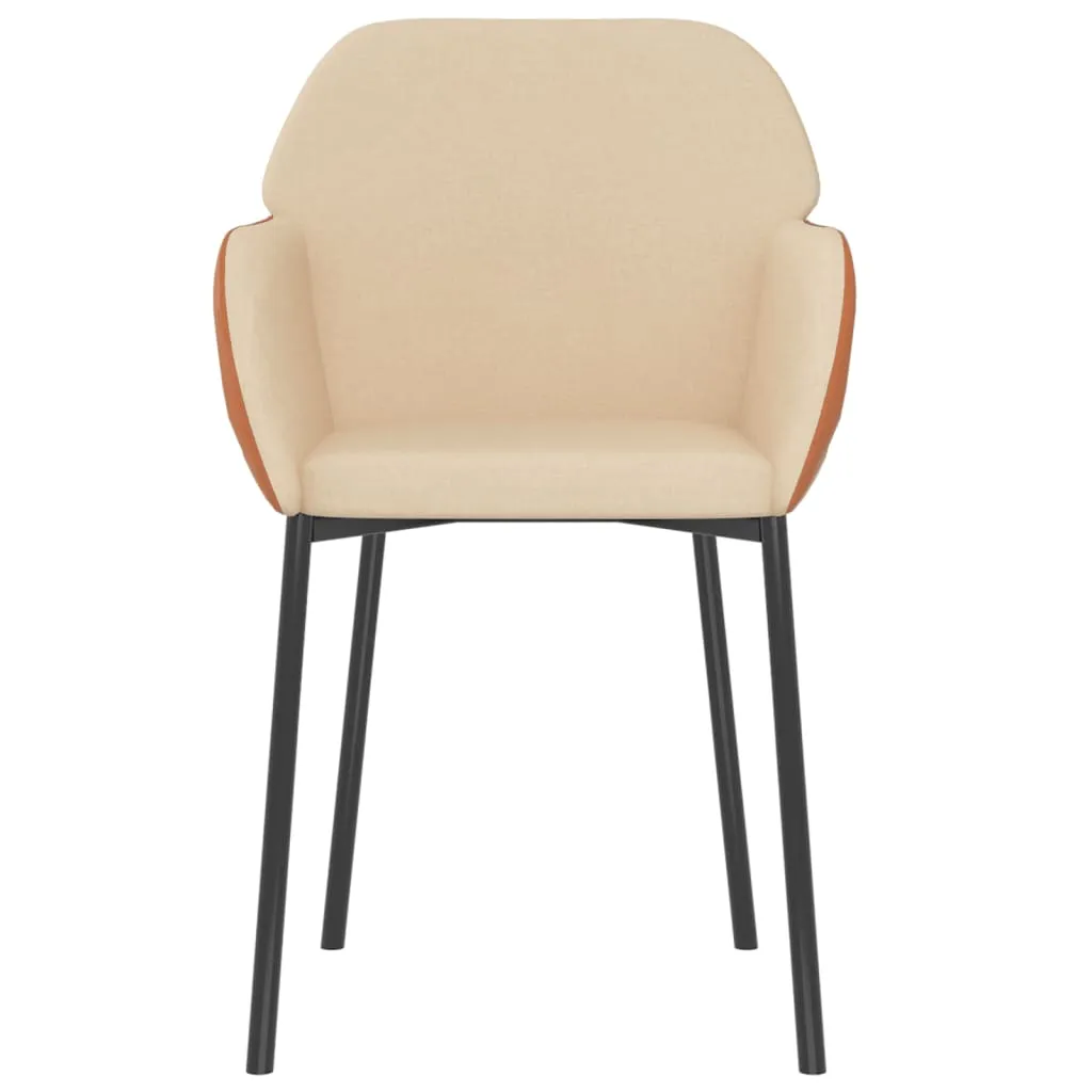 Dining Chairs 2 Pcs Accent Upholstered Chair Fabric and Faux Leather