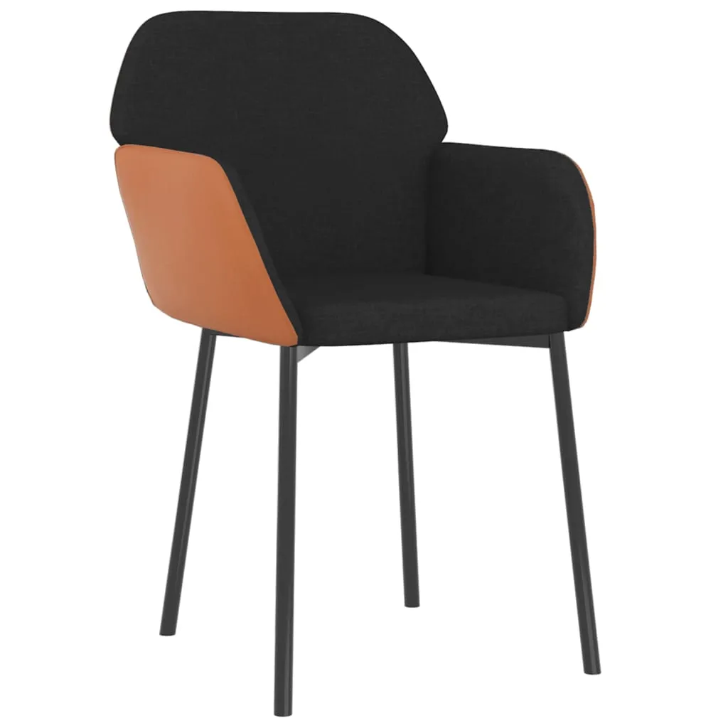 Dining Chairs 2 Pcs Accent Upholstered Chair Fabric and Faux Leather