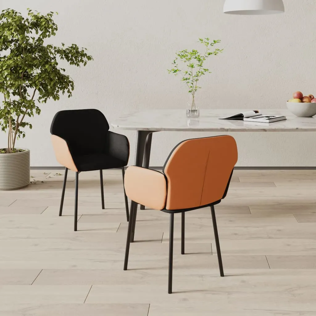Dining Chairs 2 Pcs Accent Upholstered Chair Fabric and Faux Leather