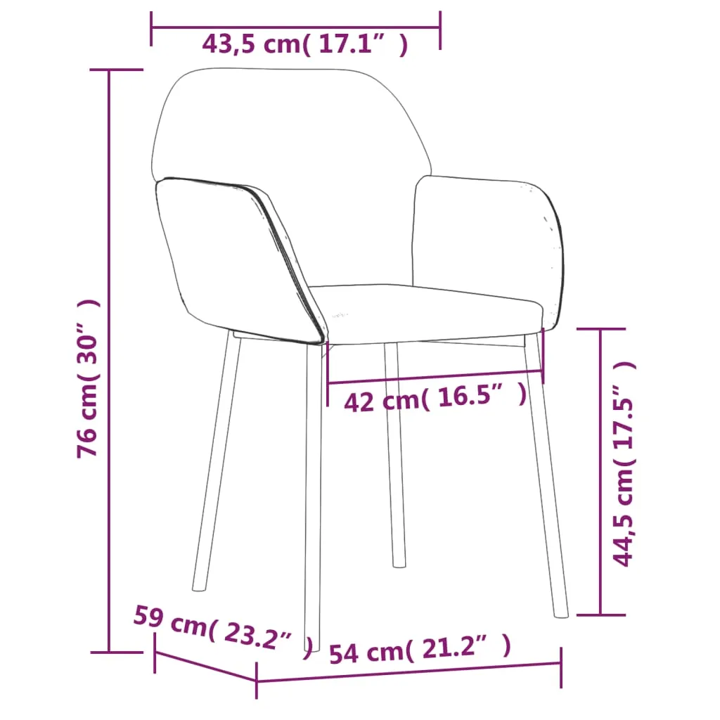 Dining Chairs 2 Pcs Accent Upholstered Chair Fabric and Faux Leather