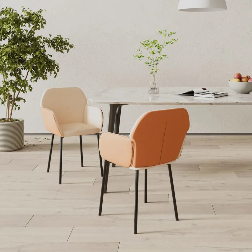 Dining Chairs 2 Pcs Accent Upholstered Chair Fabric and Faux Leather