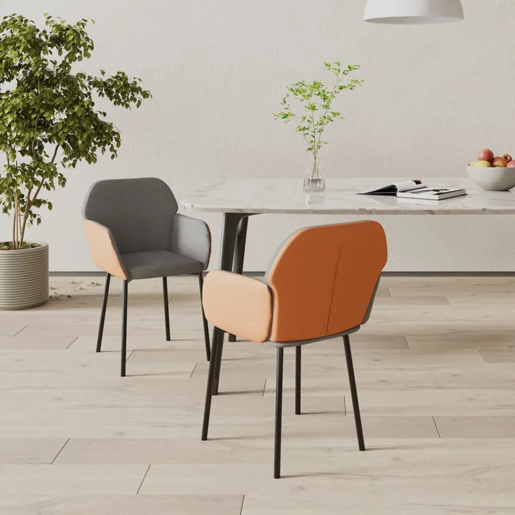 Dining Chairs 2 Pcs Accent Upholstered Chair Fabric and Faux Leather