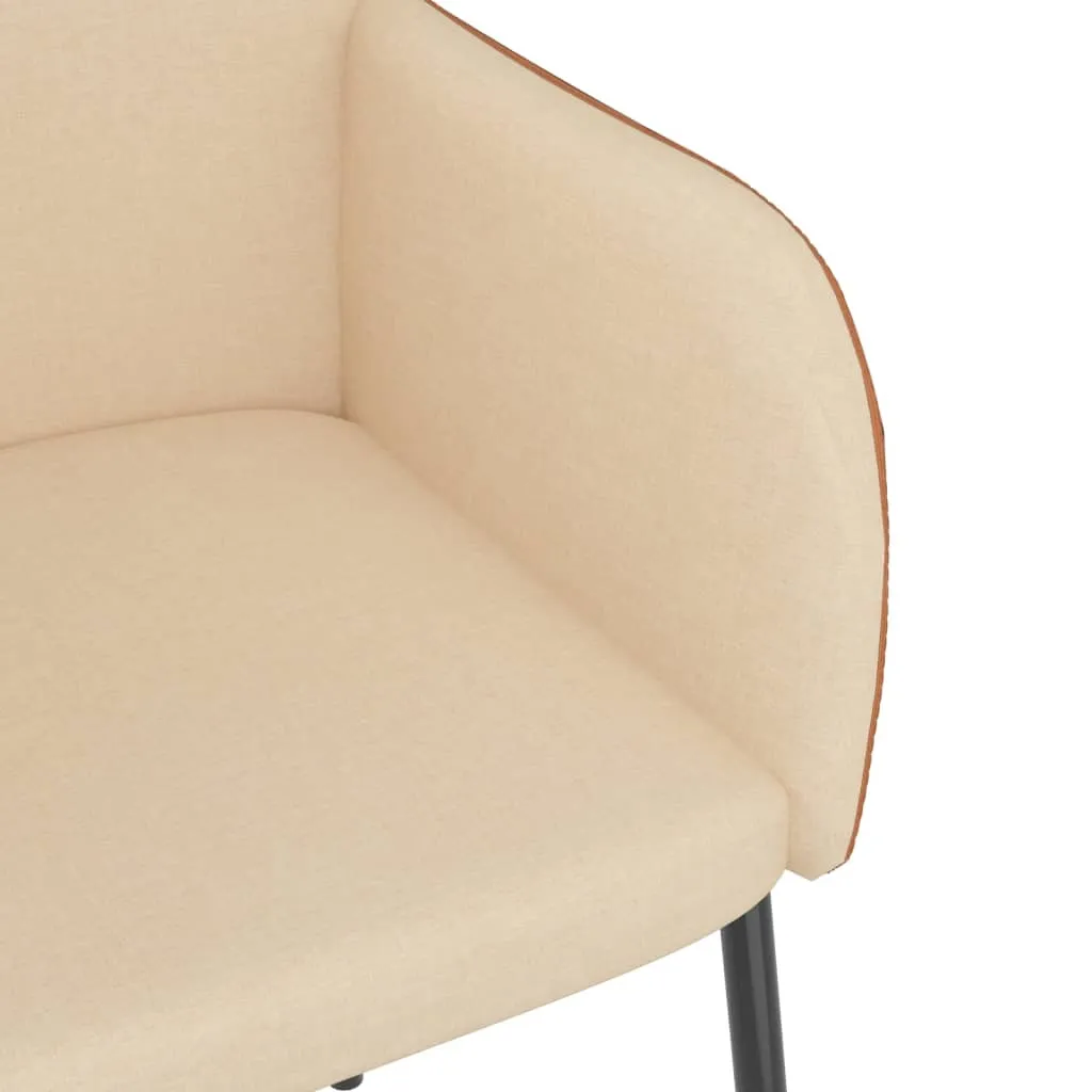 Dining Chairs 2 Pcs Accent Upholstered Chair Fabric and Faux Leather