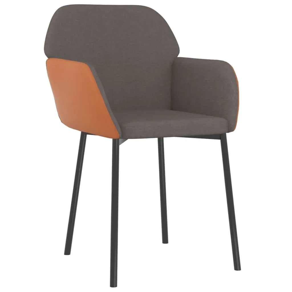 Dining Chairs 2 Pcs Accent Upholstered Chair Fabric and Faux Leather