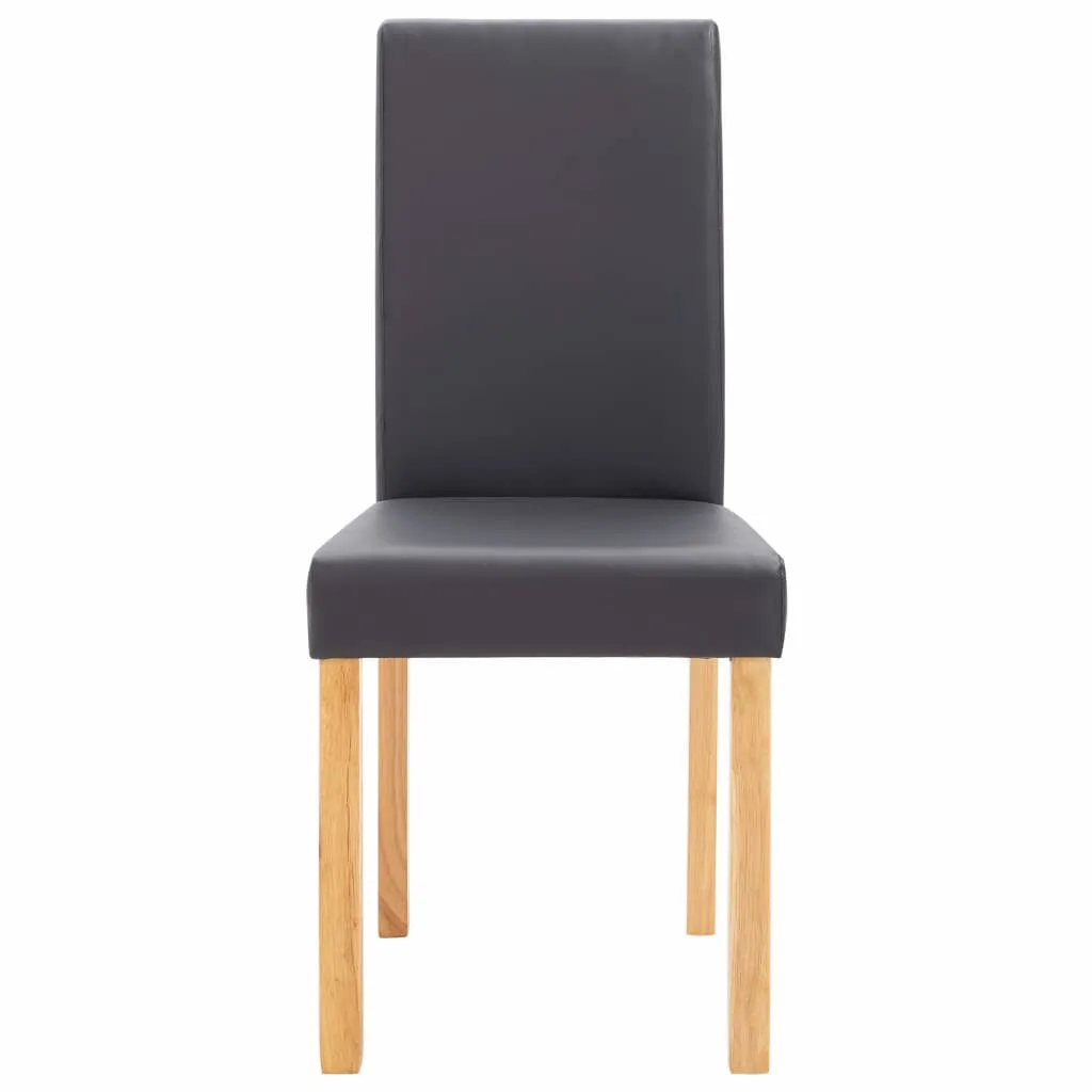 Dining Chairs Side Chair with Wooden Legs for Kitchen Faux Leather