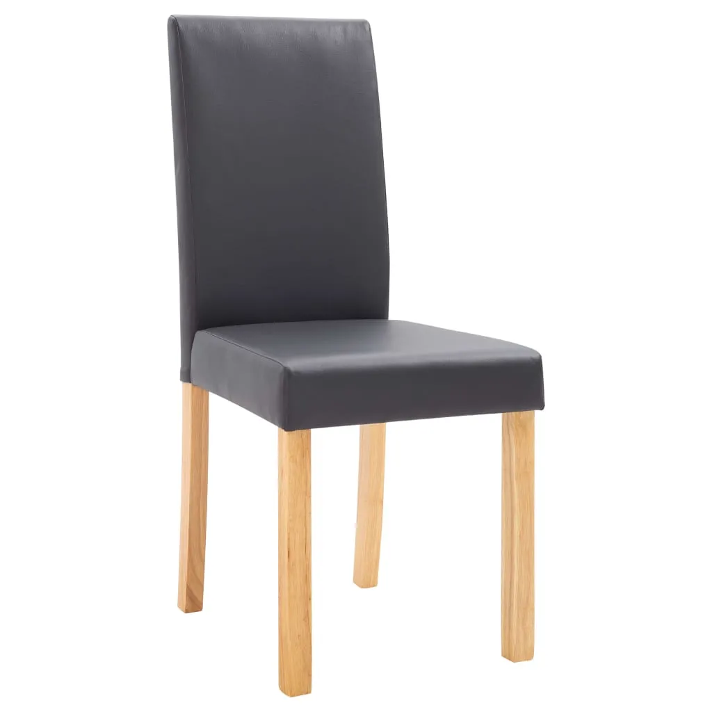 Dining Chairs Side Chair with Wooden Legs for Kitchen Faux Leather