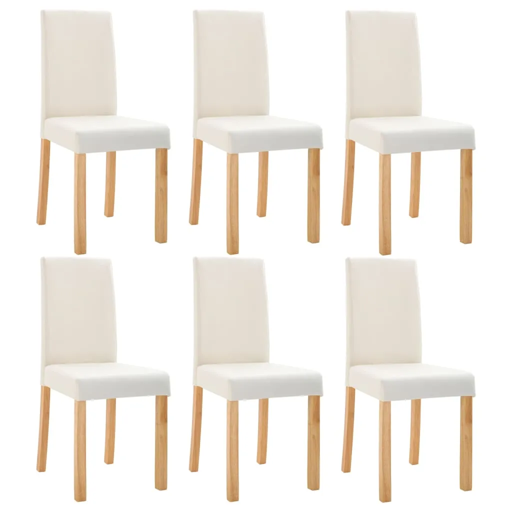 Dining Chairs Side Chair with Wooden Legs for Kitchen Faux Leather