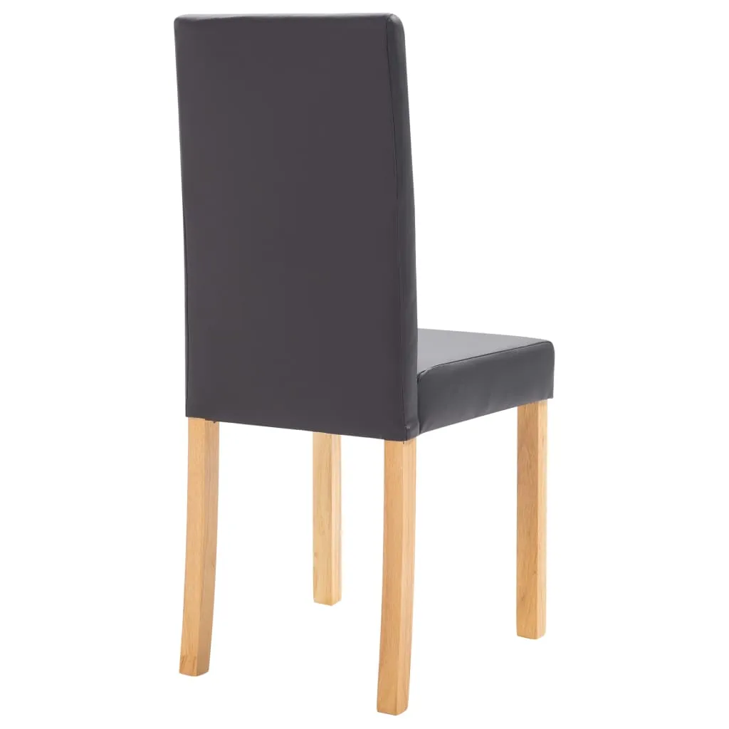 Dining Chairs Side Chair with Wooden Legs for Kitchen Faux Leather