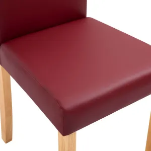 Dining Chairs Side Chair with Wooden Legs for Kitchen Faux Leather