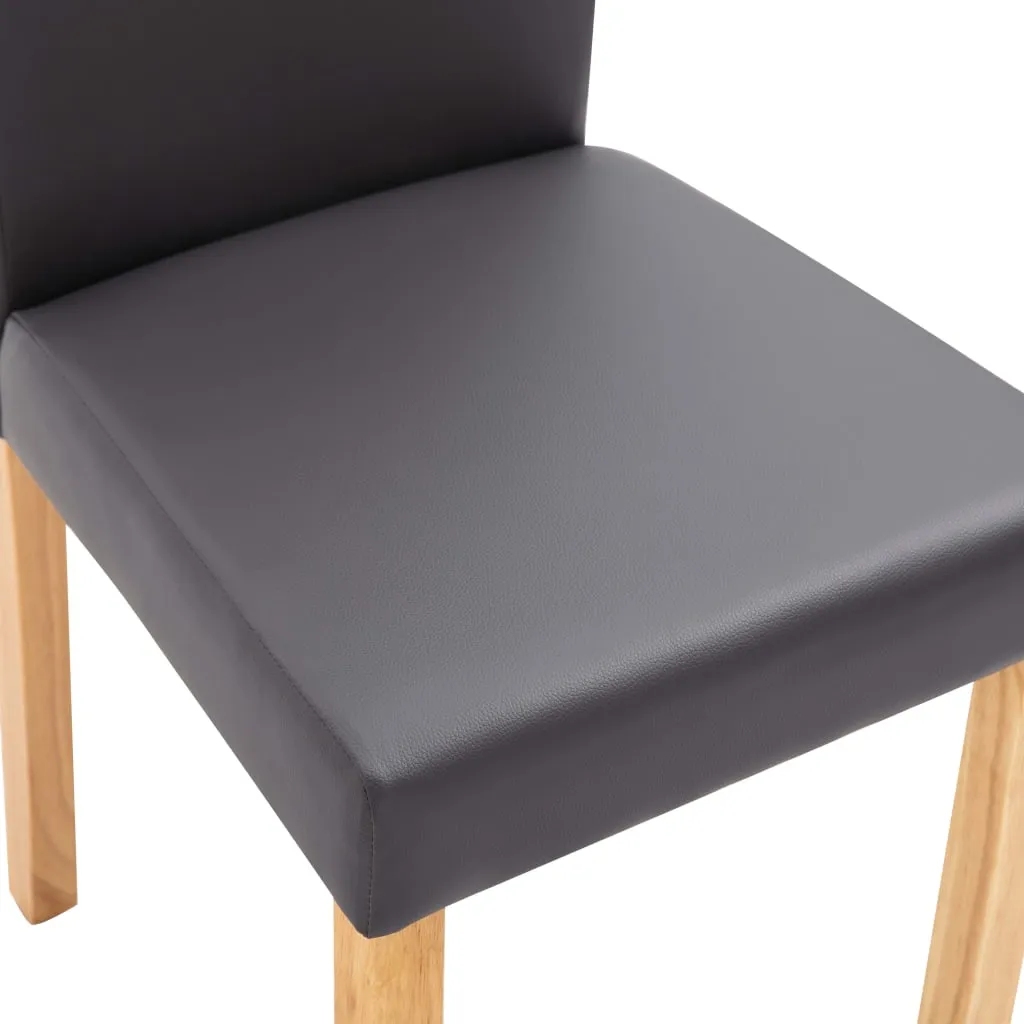 Dining Chairs Side Chair with Wooden Legs for Kitchen Faux Leather