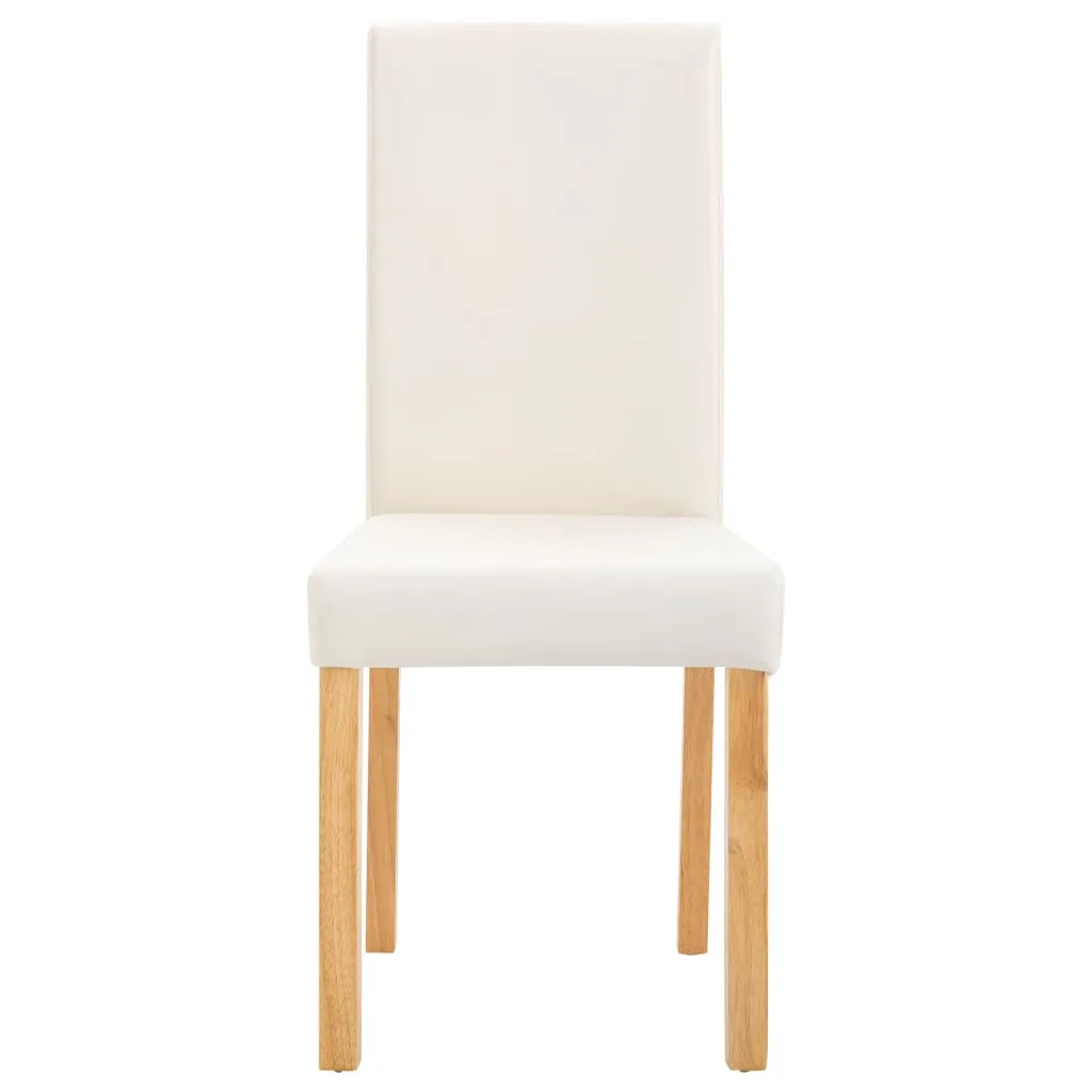 Dining Chairs Side Chair with Wooden Legs for Kitchen Faux Leather