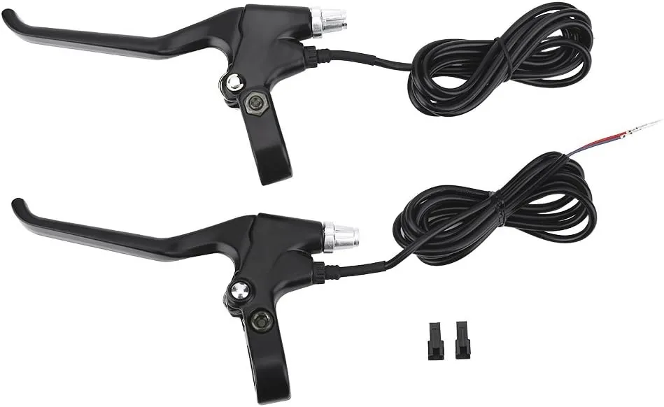 Diohce Brakes Lever, 2 Wires Left & Right Electric Brake Lever Replacement Parts (1 Pair)