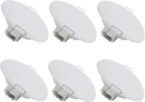 Dream lighting LED 12volt 4.5inch Recessed Mount Ceiling Light with Springs, Interior Down Light for RV Trailer Boat Cabin—Bright Warm White, 3500K, 300lm, Pack of 6