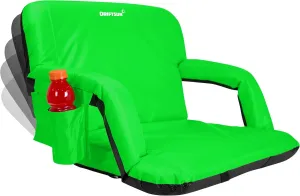 Driftsun Extra Wide Stadium Seats with Back Support - Deluxe Foldable Stadium Chairs for Bleachers - Folding Waterproof Sport Chair - Easy to Transport