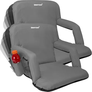 Driftsun Stadium Seats with Back Support, Deluxe Bleacher Chairs with Support Cushion, Padded Seats with Waterproof Chair