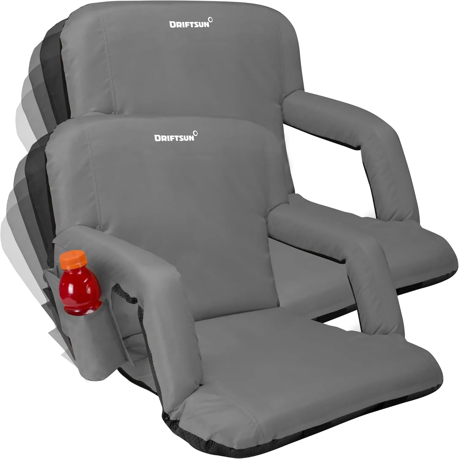 Driftsun Stadium Seats with Back Support, Deluxe Bleacher Chairs with Support Cushion, Padded Seats with Waterproof Chair