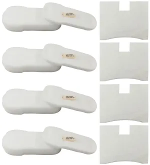 Dttery Filter Replacement for Shark Vertex UltraLight DuoClean PowerFins Corded Stick Vacuum HZ2000 HZ2002 HZ251 HZ602 HZ702, Part XFFKHZ2000 XPMFHZ2000, 4 Foam and Felt, 4 Post Motor Filters