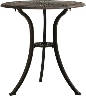 Durable Bronze Cast Aluminum Garden Table, Outdoor Furniture for Dining, Camping, Patio Side Tables, Coffee, Medium Foldable Table