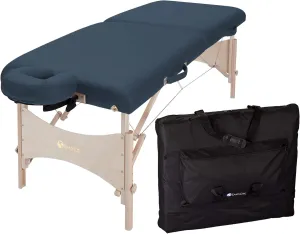 EARTHLITE Portable Massage Table HARMONY DX – Foldable Physiotherapy/Treatment/Stretching Table, Eco-Friendly Design, Hard Maple, Superior Comfort incl. Face Cradle & Carry Case (30" x 73")