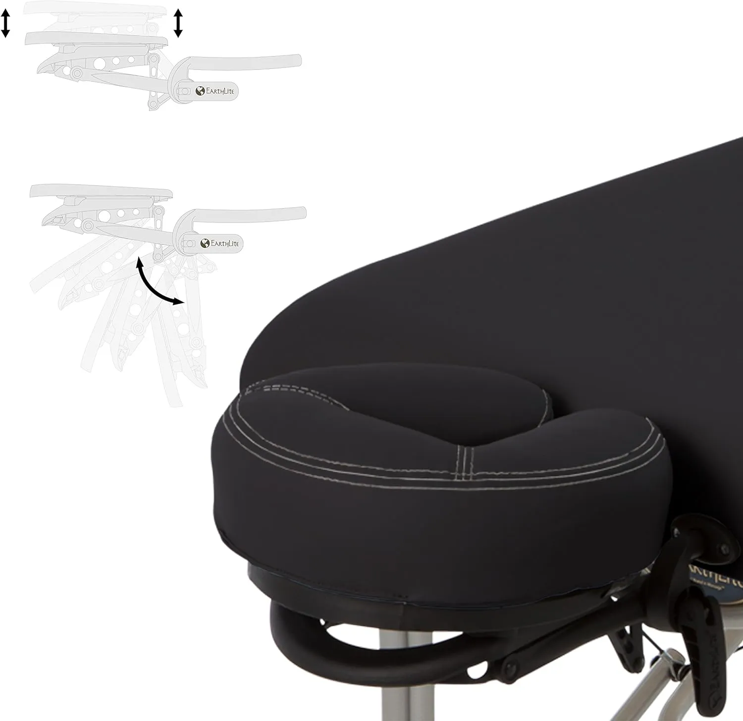 EARTHLITE Portable Massage Table LUNA - Ultra-Lightweight, Patented Aluminum Reiki Frame incl. Flex-Rest Face Cradle & Carry Case (29lb)