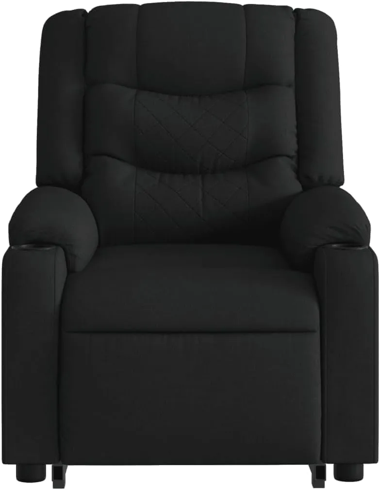 Electric Stand up Massage Recliner Chair Black FabricLounge Chair Comfy Chair Living Room Chair Suitable for Decks, Living Rooms, and patios.