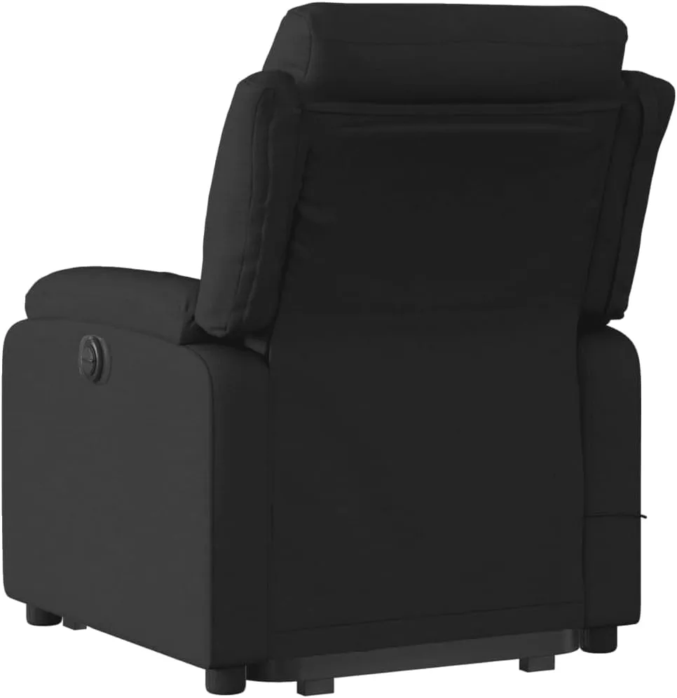 Electric Stand up Massage Recliner Chair Black FabricLounge Chair Comfy Chair Living Room Chair Suitable for Decks, Living Rooms, and patios.
