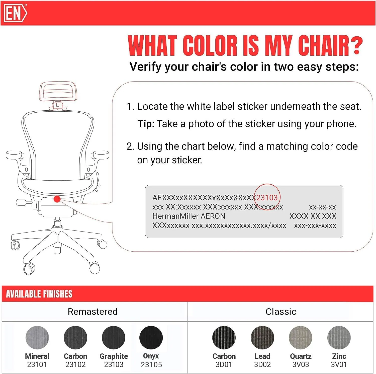 Engineered Now The Original Headrest for The Herman Miller Aeron Chair (H4 for Classic, Lead)