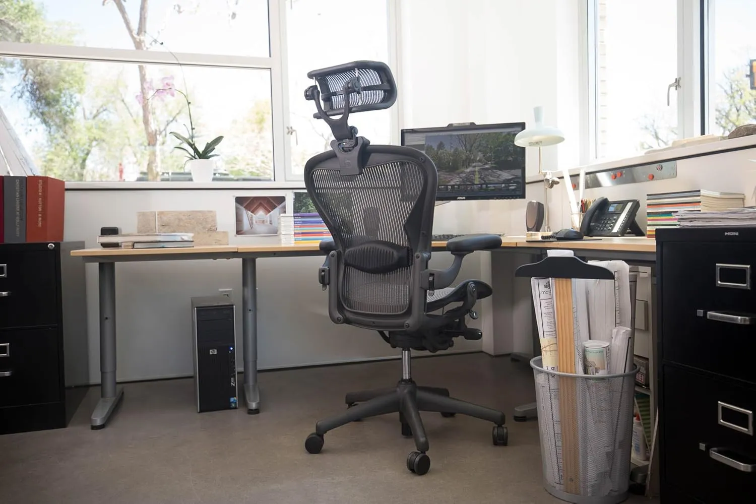 Engineered Now The Original Headrest for The Herman Miller Aeron Chair (H4 for Classic, Lead)