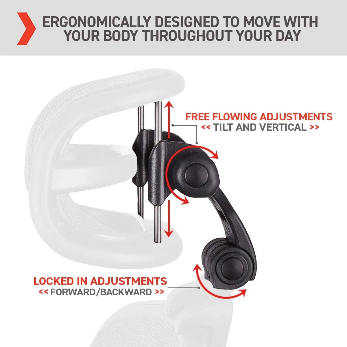 Engineered Now The Original Headrest for The Herman Miller Aeron Chair (H4 for Classic, Lead)