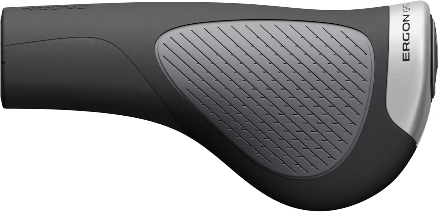 Ergon GP1 Evo Ergonomic Wing Grips | Comfort Grip for Touring, E-Bikes & Commuting | Made in Germany with Dual Rubber Durometers & Forged Aluminum Clamps | Small, Large, Twist Shift