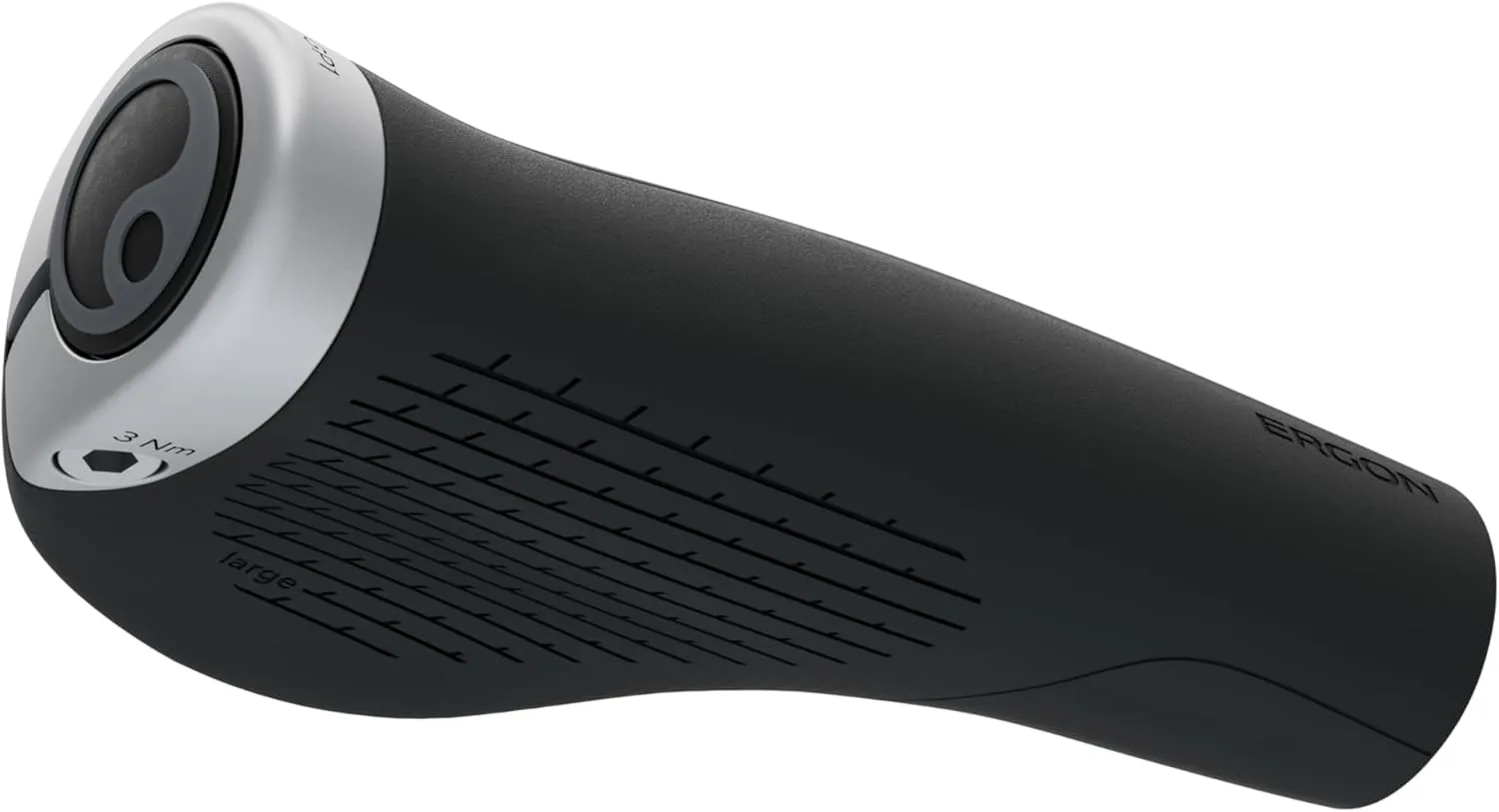 Ergon GP1 Evo Ergonomic Wing Grips | Comfort Grip for Touring, E-Bikes & Commuting | Made in Germany with Dual Rubber Durometers & Forged Aluminum Clamps | Small, Large, Twist Shift