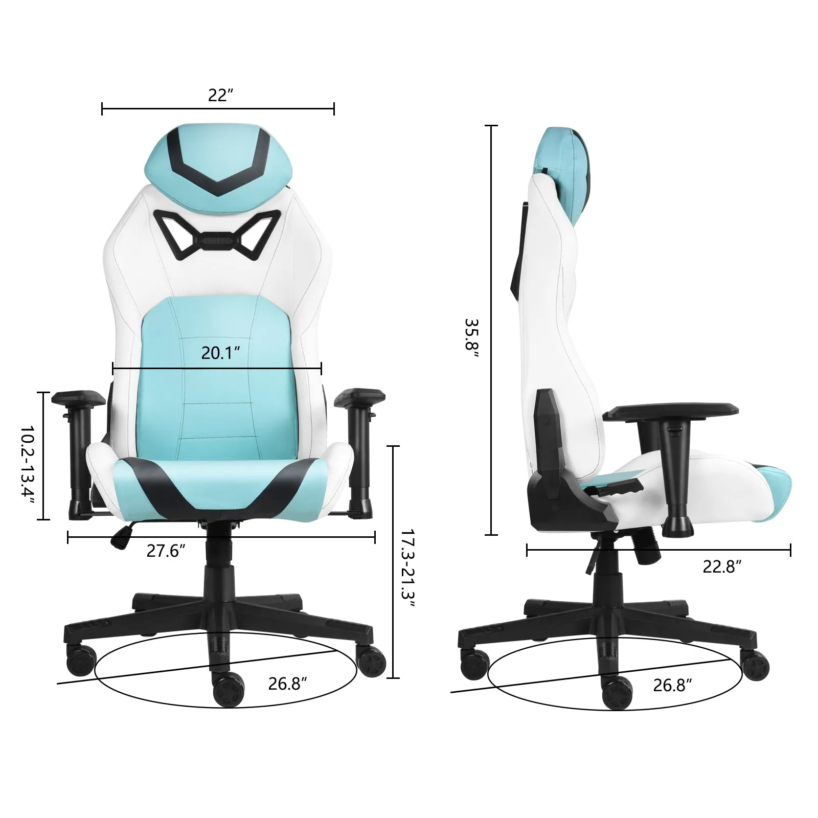 Ergonomic Gaming Chairs for Adults with High-Density Memory Foam | Swivel Comfortable Office Chair, Big and Tall Video Game Chair, High Back Computer Chair for Home, Office